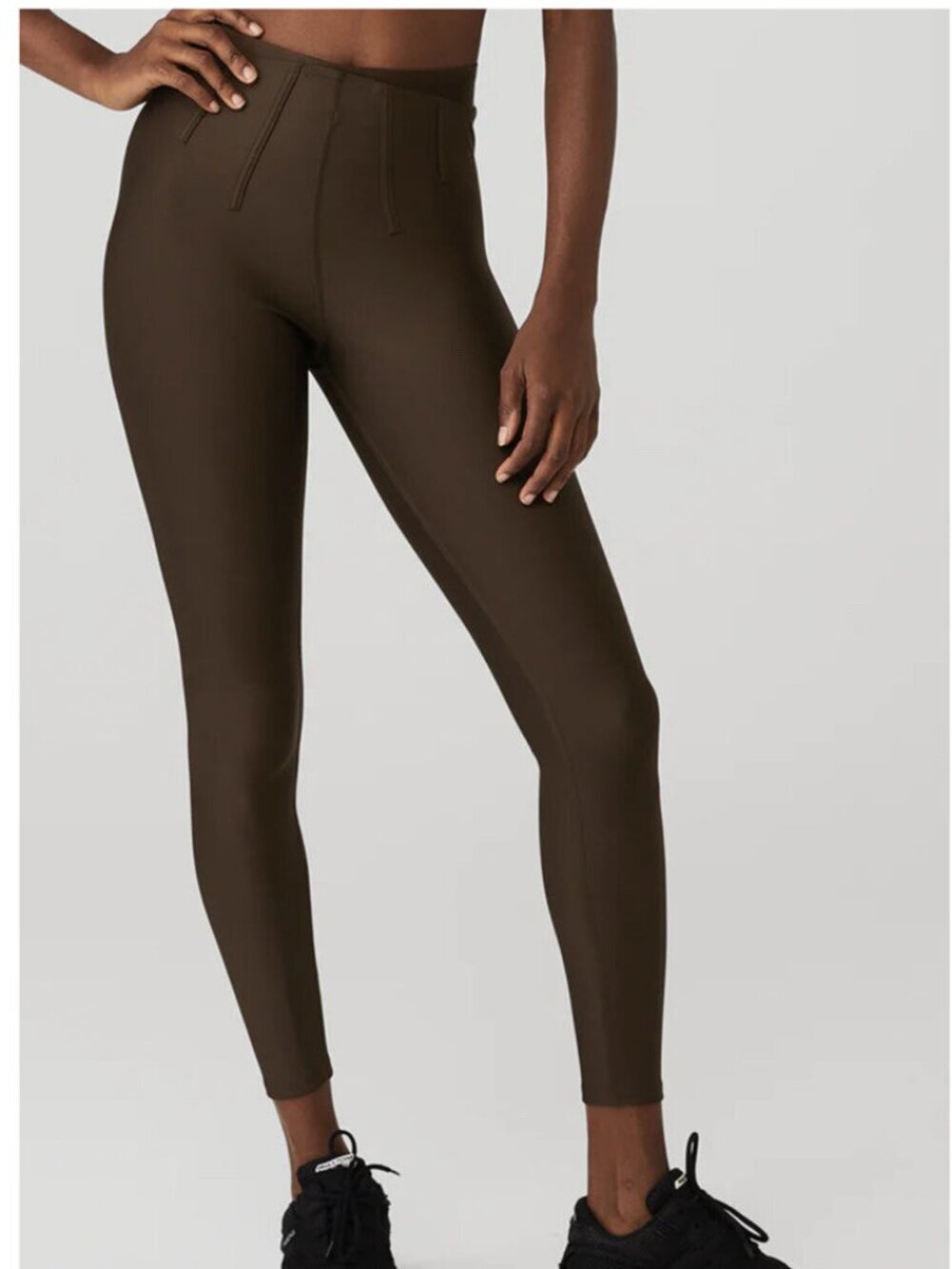 ALO Yoga Espresso Airlift High-Waist 7/8 Corset Leggings Size Small 8506